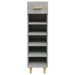 Shoe Cabinet Concrete Grey 30x35x105 cm Engineered Wood - Bargainia.com - 