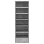 Shoe Cabinet Concrete Grey 31.5x35x90 cm Engineered Wood - Bargainia.com - 