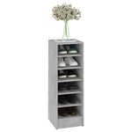 Shoe Cabinet Concrete Grey 31.5x35x90 cm Engineered Wood - Bargainia.com - 