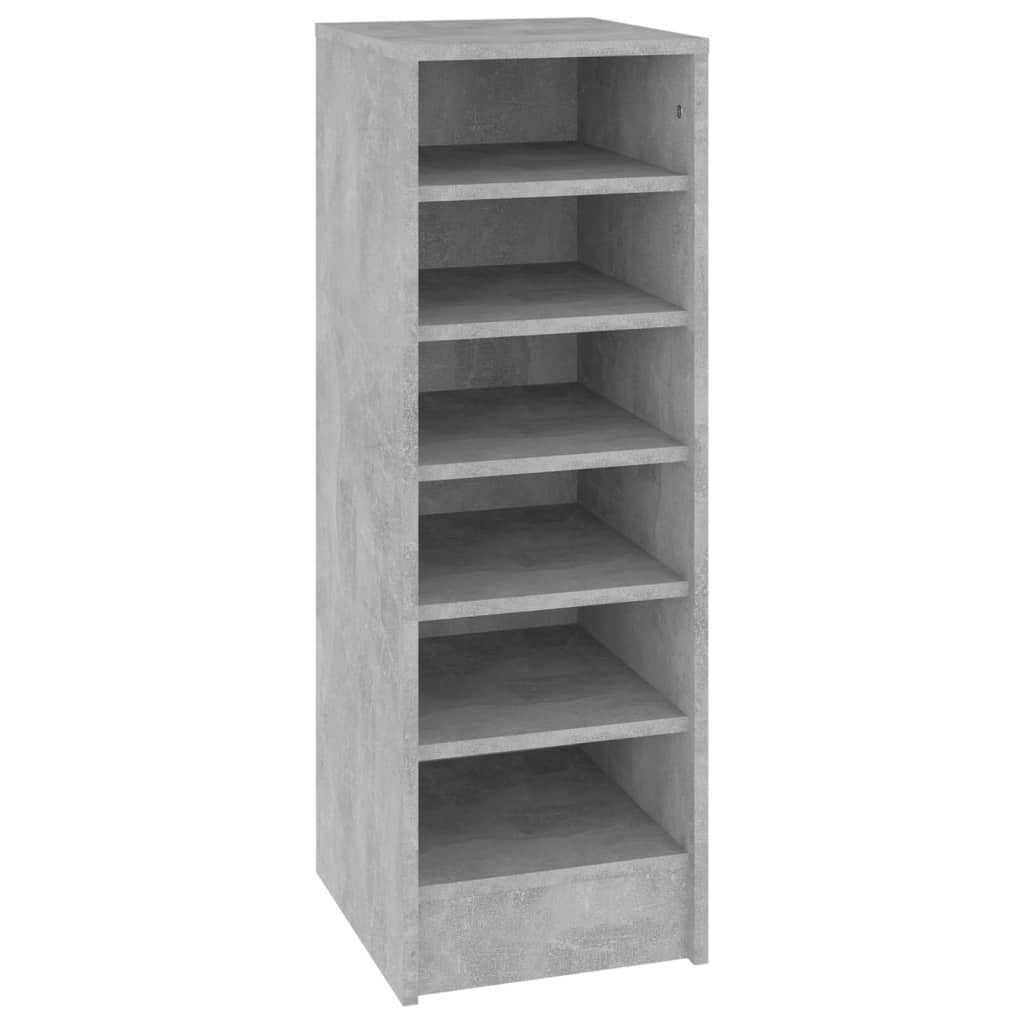 Shoe Cabinet Concrete Grey 31.5x35x90 cm Engineered Wood - Bargainia.com - 