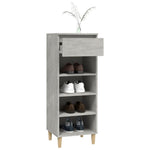 Shoe Cabinet Concrete Grey 40x36x105 cm Engineered Wood - Bargainia.com - 