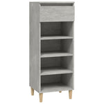 Shoe Cabinet Concrete Grey 40x36x105 cm Engineered Wood - Bargainia.com - 
