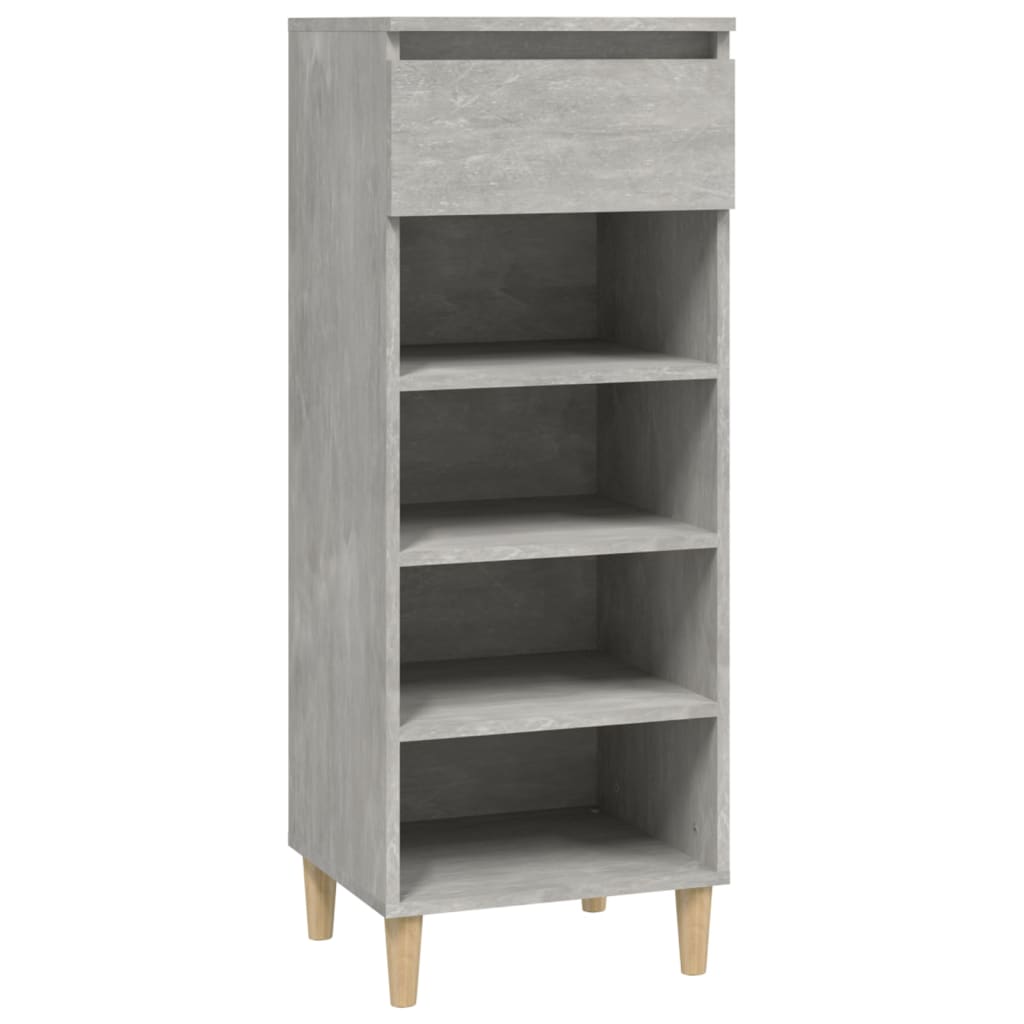 Shoe Cabinet Concrete Grey 40x36x105 cm Engineered Wood - Bargainia.com - 