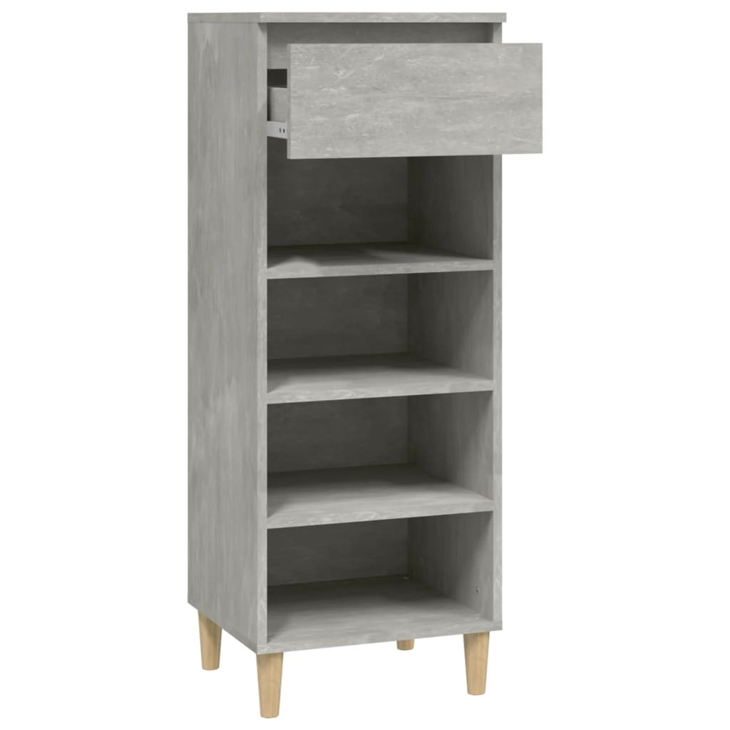Shoe Cabinet Concrete Grey 40x36x105 cm Engineered Wood - Bargainia.com - 