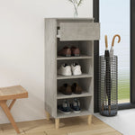 Shoe Cabinet Concrete Grey 40x36x105 cm Engineered Wood - Bargainia.com - 