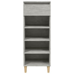 Shoe Cabinet Concrete Grey 40x36x105 cm Engineered Wood - Bargainia.com - 