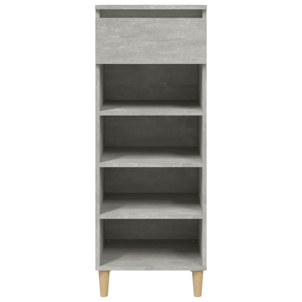 Shoe Cabinet Concrete Grey 40x36x105 cm Engineered Wood - Bargainia.com - 