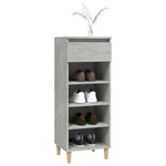 Shoe Cabinet Concrete Grey 40x36x105 cm Engineered Wood - Bargainia.com - 