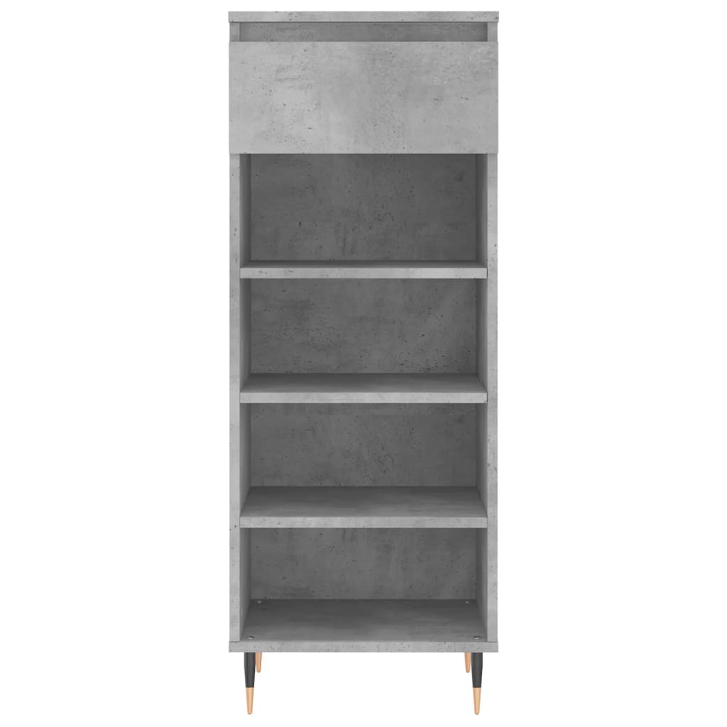 Shoe Cabinet Concrete Grey 40x36x105 cm Engineered Wood - Bargainia.com - 