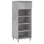 Shoe Cabinet Concrete Grey 40x36x105 cm Engineered Wood - Bargainia.com - 