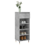 Shoe Cabinet Concrete Grey 40x36x105 cm Engineered Wood - Bargainia.com - 