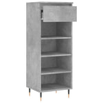 Shoe Cabinet Concrete Grey 40x36x105 cm Engineered Wood - Bargainia.com - 