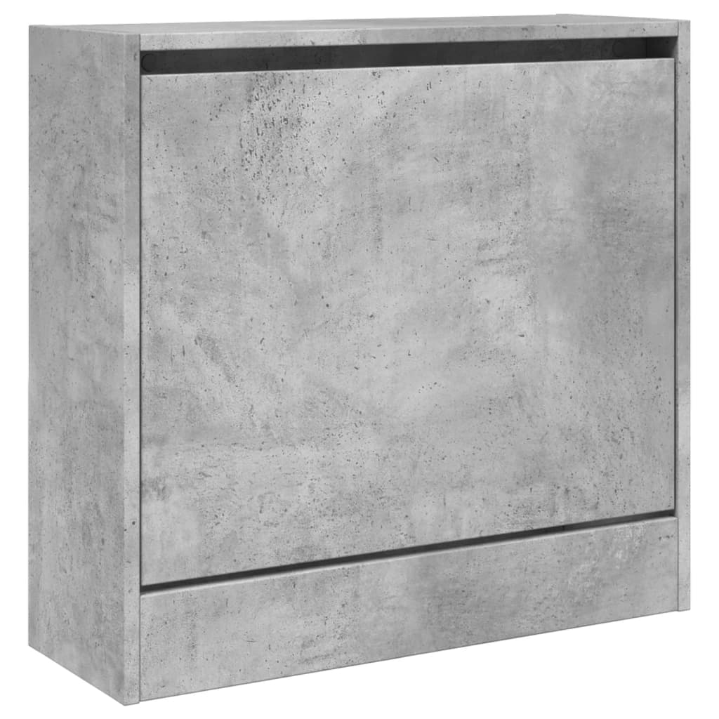 Shoe Cabinet Concrete Grey 60x21x57 cm Engineered Wood - Bargainia.com - 