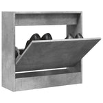 Shoe Cabinet Concrete Grey 60x21x57 cm Engineered Wood - Bargainia.com - 