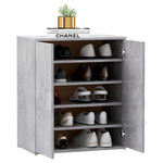 Shoe Cabinet Concrete Grey 60x35x70 cm Engineered Wood - Bargainia.com - 
