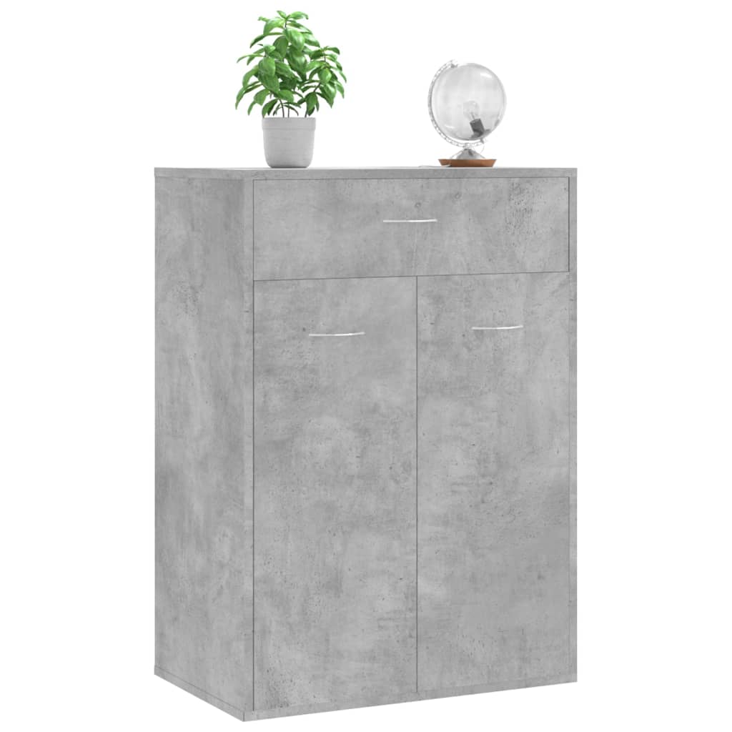 Shoe Cabinet Concrete Grey 60x35x84 cm Engineered Wood - Bargainia.com - 