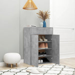 Shoe Cabinet Concrete Grey 60x35x84 cm Engineered Wood - Bargainia.com - 