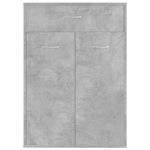 Shoe Cabinet Concrete Grey 60x35x84 cm Engineered Wood - Bargainia.com - 