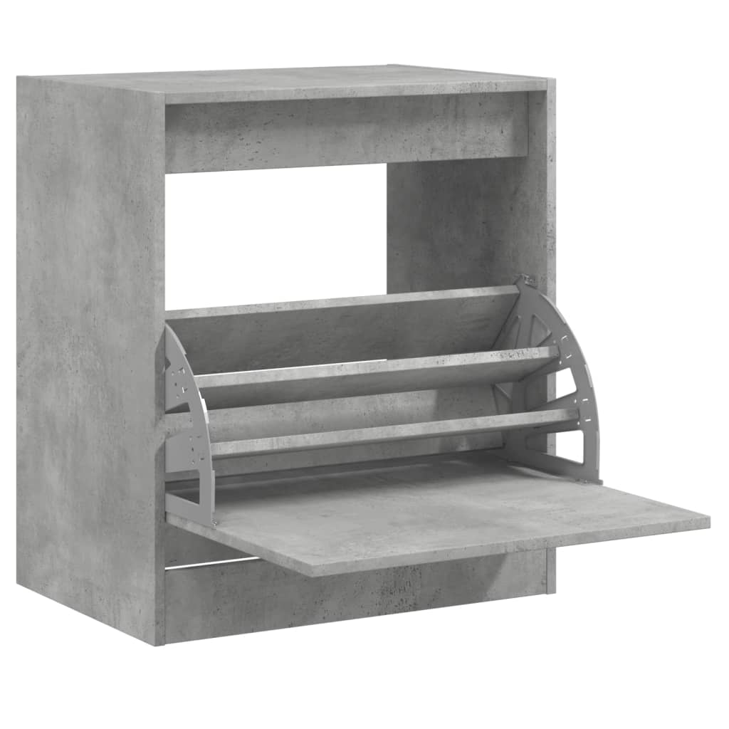 Shoe Cabinet Concrete Grey 60x42x69 cm Engineered Wood - Bargainia.com - 