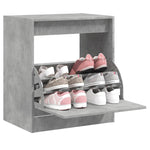 Shoe Cabinet Concrete Grey 60x42x69 cm Engineered Wood - Bargainia.com - 