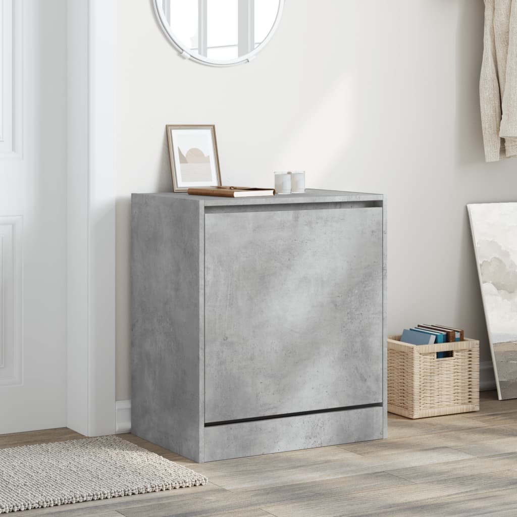 Shoe Cabinet Concrete Grey 60x42x69 cm Engineered Wood - Bargainia.com - 