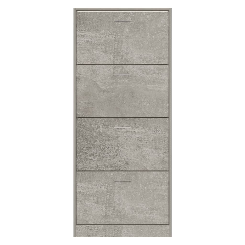 Shoe Cabinet Concrete Grey 63x24x147 cm Engineered Wood - Bargainia.com - 