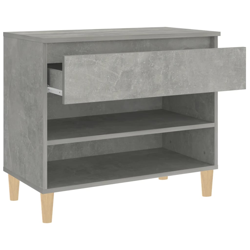 Shoe Cabinet Concrete Grey 70x36x60 cm Engineered Wood - Bargainia.com - 