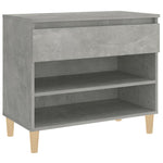 Shoe Cabinet Concrete Grey 70x36x60 cm Engineered Wood - Bargainia.com - 
