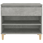 Shoe Cabinet Concrete Grey 70x36x60 cm Engineered Wood - Bargainia.com - 