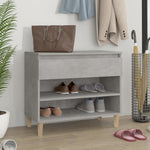 Shoe Cabinet Concrete Grey 70x36x60 cm Engineered Wood - Bargainia.com - 