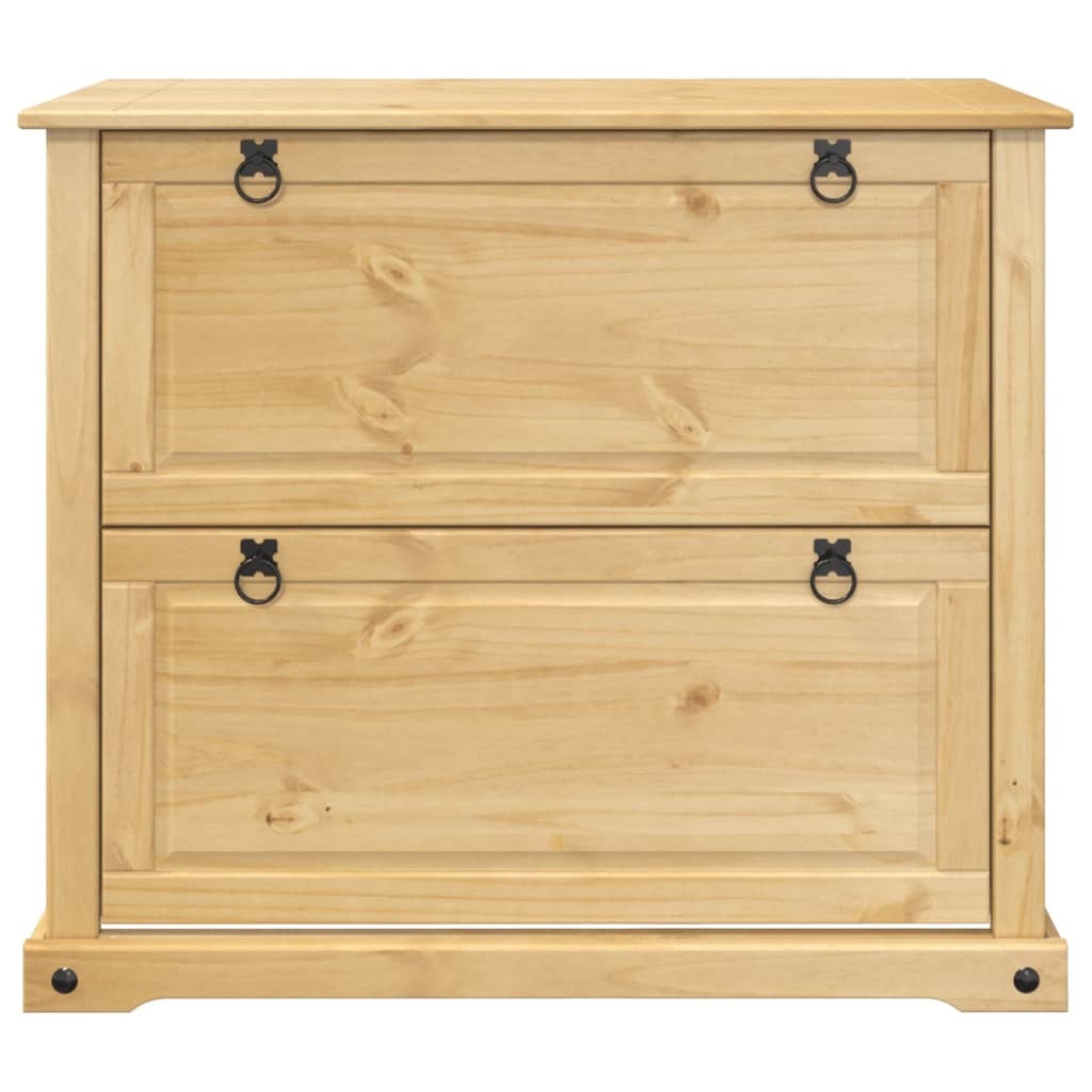 Shoe Cabinet Corona 99x32x85 cm Solid Wood Pine - Bargainia.com - 
