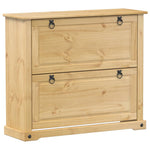 Shoe Cabinet Corona 99x32x85 cm Solid Wood Pine - Bargainia.com - 