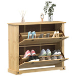 Shoe Cabinet Corona 99x32x85 cm Solid Wood Pine - Bargainia.com - 
