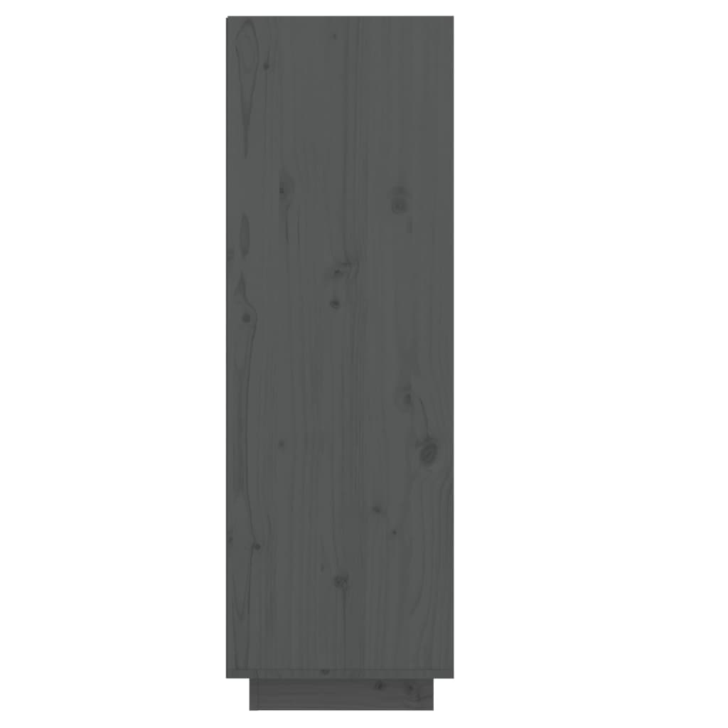 Shoe Cabinet Grey 30x34x105 cm Solid Wood Pine - Bargainia.com - 