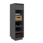 Shoe Cabinet Grey 30x34x105 cm Solid Wood Pine - Bargainia.com - 