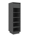 Shoe Cabinet Grey 30x34x105 cm Solid Wood Pine - Bargainia.com - 