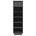 Shoe Cabinet Grey 30x34x105 cm Solid Wood Pine - Bargainia.com - 