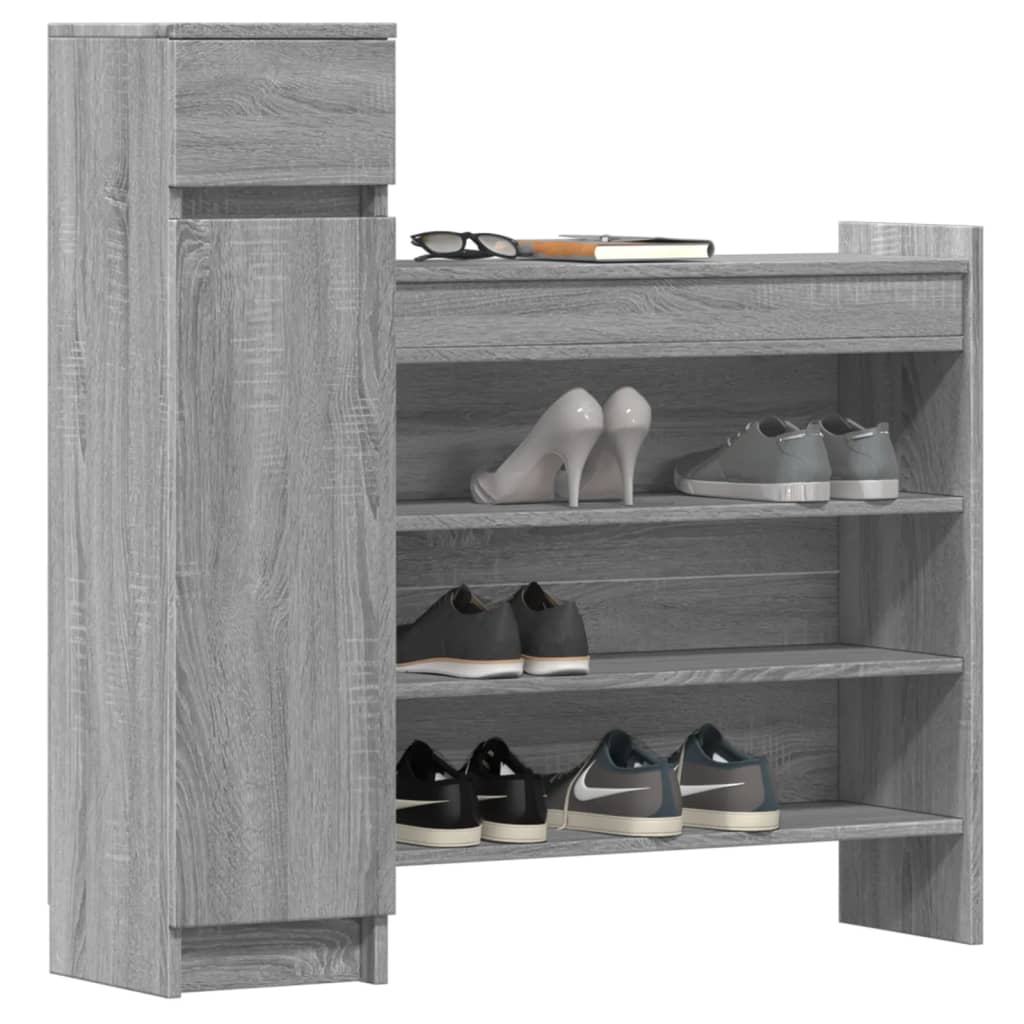 Shoe Cabinet Grey Sonoma 100.5x28x100 cm Engineered Wood - Bargainia.com - 8721012493292 - 840427