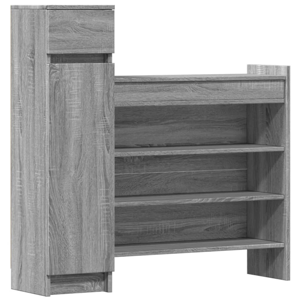 Shoe Cabinet Grey Sonoma 100.5x28x100 cm Engineered Wood - Bargainia.com - 8721012493292 - 840427