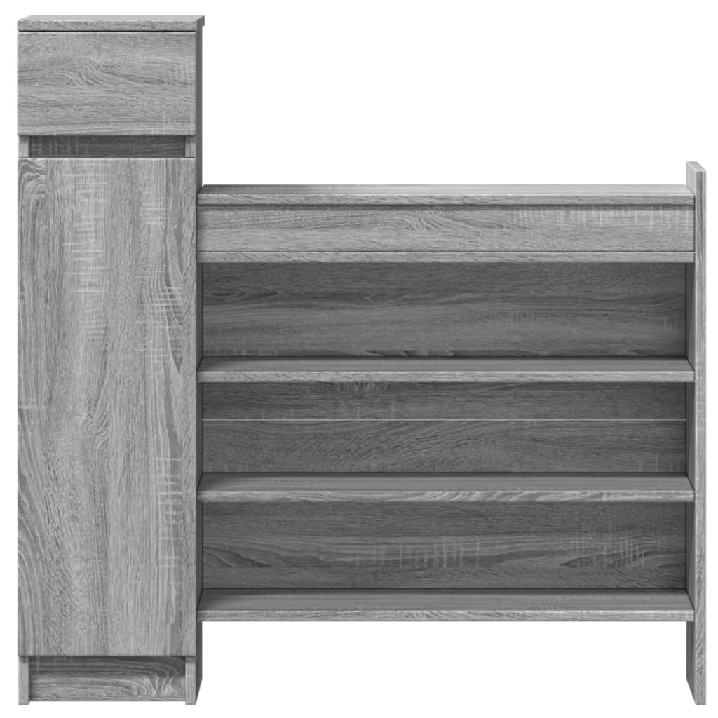 Shoe Cabinet Grey Sonoma 100.5x28x100 cm Engineered Wood - Bargainia.com - 8721012493292 - 840427