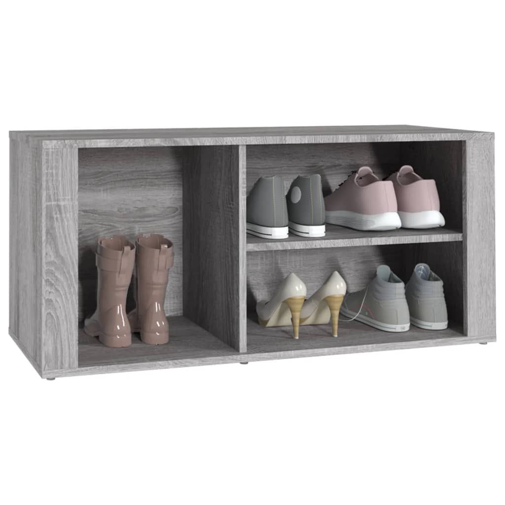 Shoe Cabinet Grey Sonoma 100x35x45 cm Engineered Wood - Bargainia.com - 