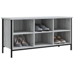 Shoe Cabinet Grey Sonoma 100x35x50 cm Engineered Wood - Bargainia.com - 