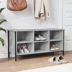 Shoe Cabinet Grey Sonoma 100x35x50 cm Engineered Wood - Bargainia.com - 