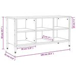 Shoe Cabinet Grey Sonoma 100x35x50 cm Engineered Wood - Bargainia.com - 