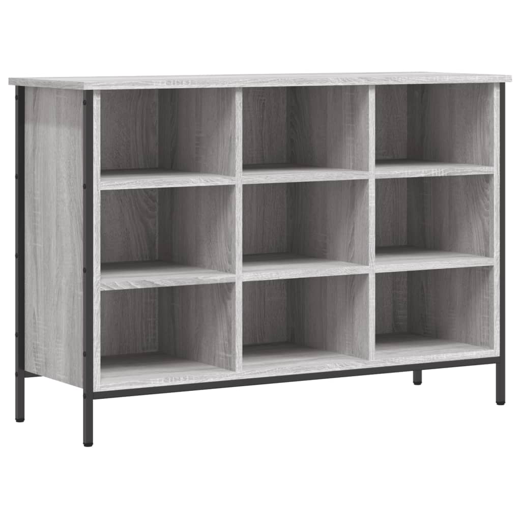 Shoe Cabinet Grey Sonoma 100x35x70 cm Engineered Wood - Bargainia.com - 