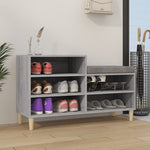 Shoe Cabinet Grey Sonoma 102x36x60 cm Engineered Wood - Bargainia.com - 