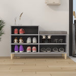 Shoe Cabinet Grey Sonoma 102x36x60 cm Engineered Wood - Bargainia.com - 