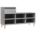 Shoe Cabinet Grey Sonoma 102x36x60 cm Engineered Wood - Bargainia.com - 