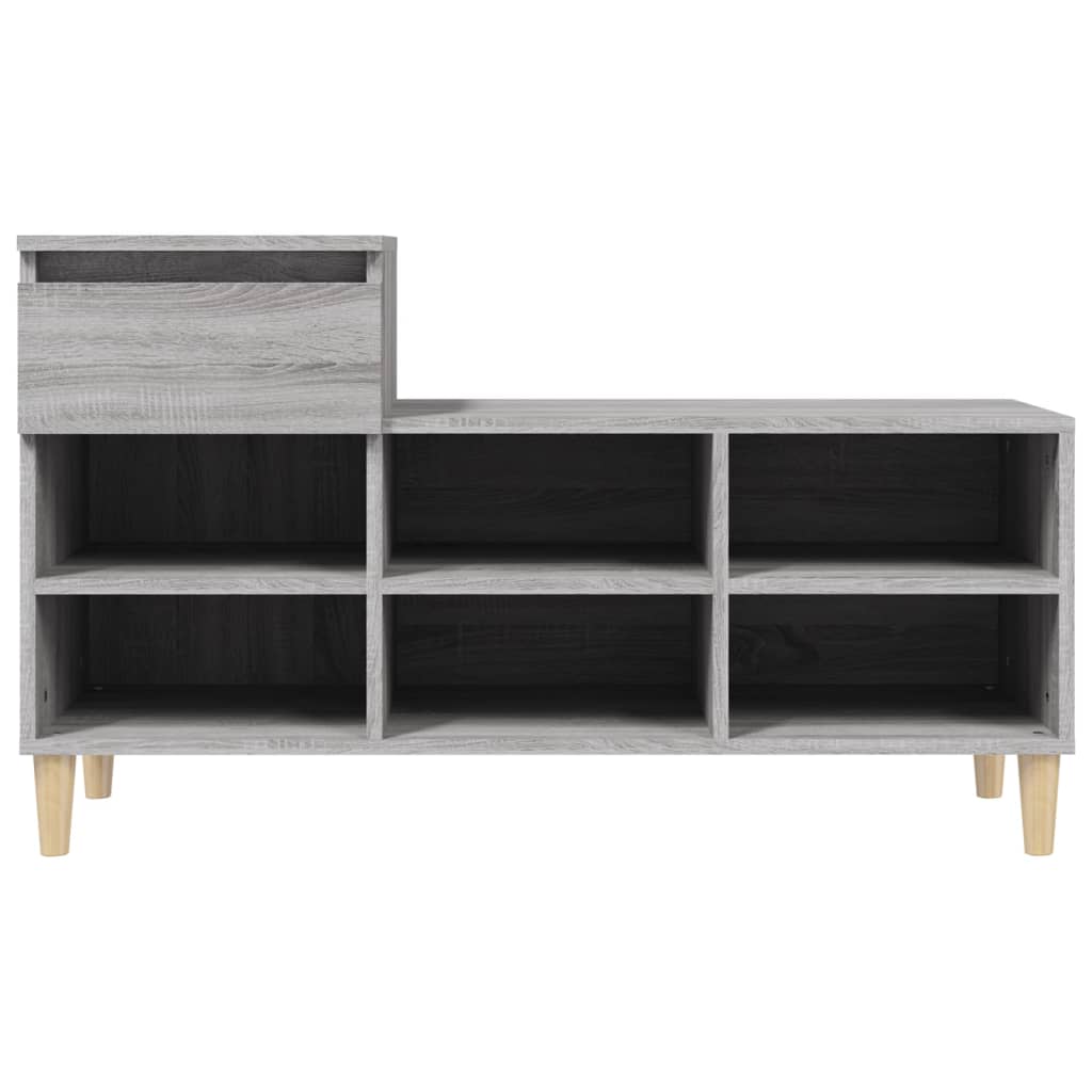 Shoe Cabinet Grey Sonoma 102x36x60 cm Engineered Wood - Bargainia.com - 