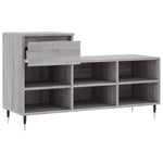 Shoe Cabinet Grey Sonoma 102x36x60 cm Engineered Wood - Bargainia.com - 